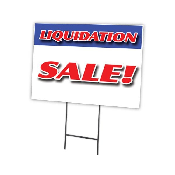 Signmission Liquidation Sale Yard Sign & Stake outdoor plastic coroplast window, C-2436-DS-Liquidation Sale C-2436-DS-Liquidation Sale - main